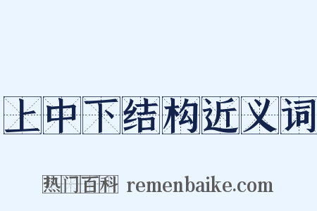 上中下结构近义词是什么意思的图片